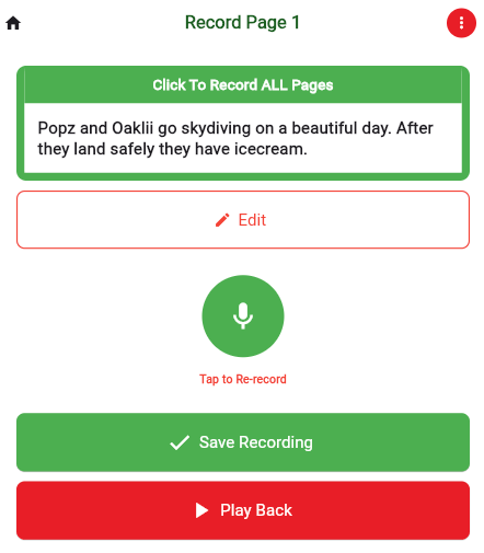 Listen, Then Save — StoryFunTime app screen