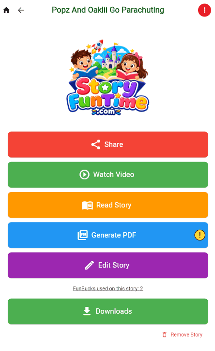 Everything, in One Place — StoryFunTime app screen